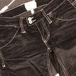 Twill twenty two black velvet corduroy pants